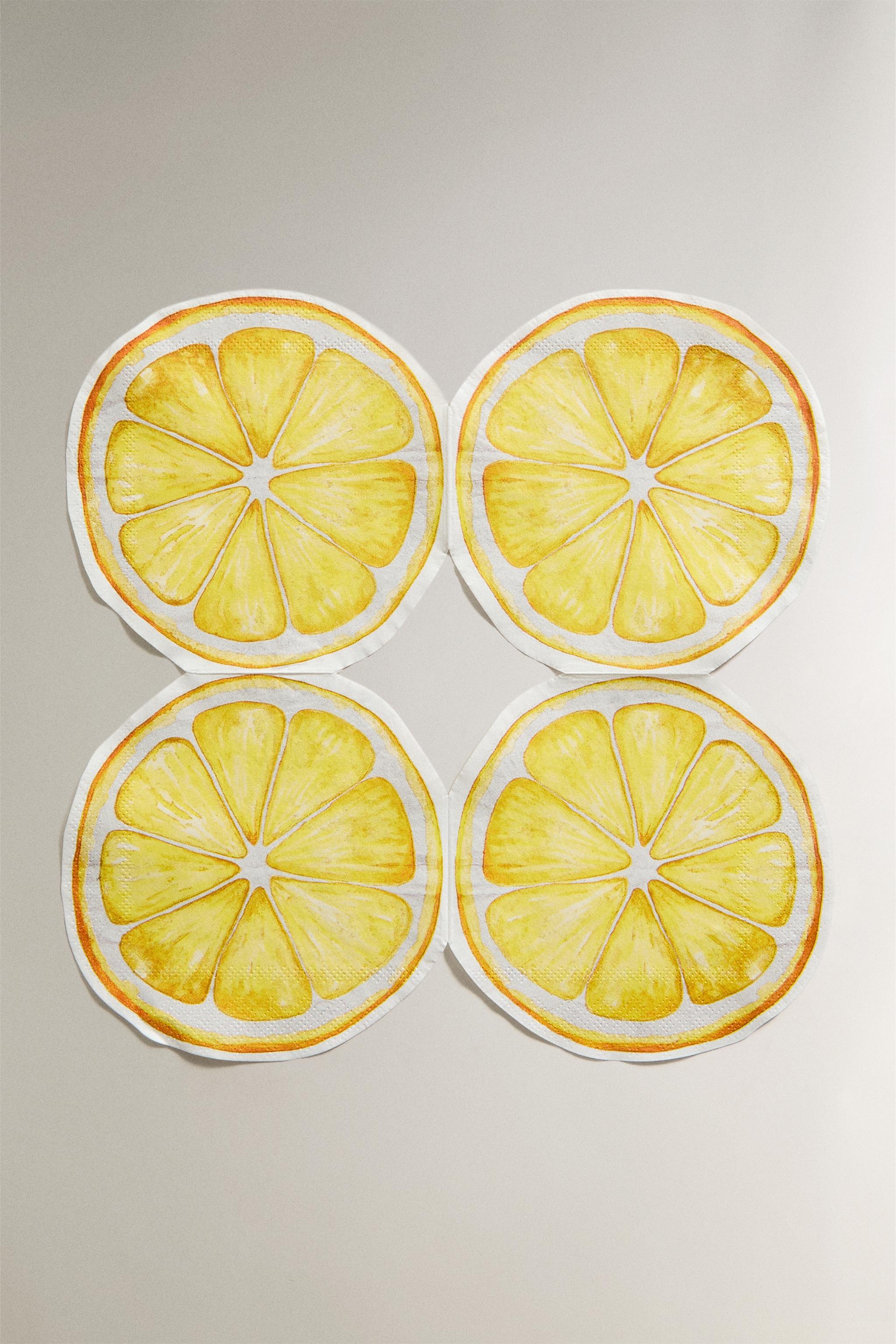 LIME AND LEMON PAPER NAPKINS (PACK OF 30)